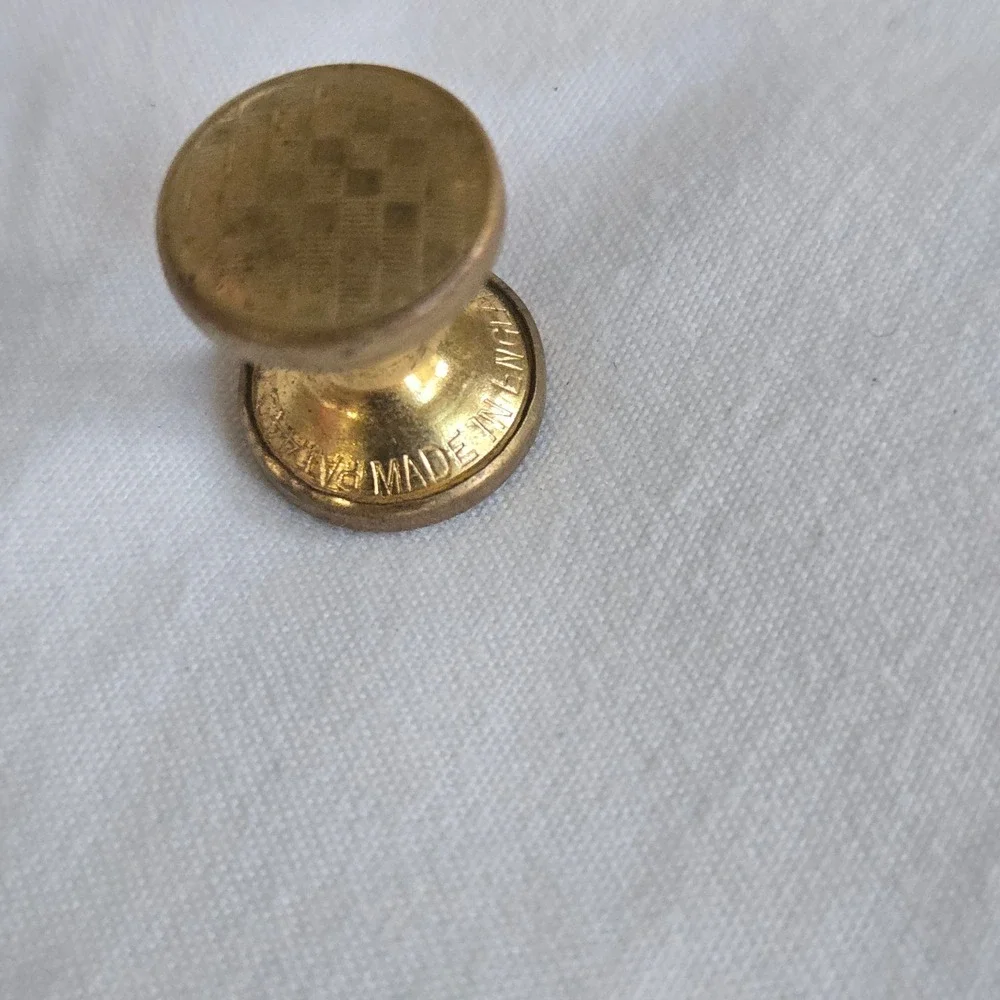 VTG 3 Collar Studs Lot Gold Silver Blue Tuxedo Shirt Buttons England Unbranded